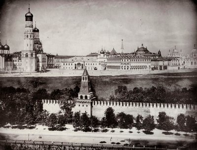 Widok Kremla Moskiewskiego, Rosja, c1870-c1875 autorstwa Unbekannt