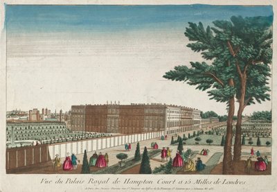 Widok na Pałac Królewski w Hampton Court, XVIII wiek. autorstwa Unbekannt