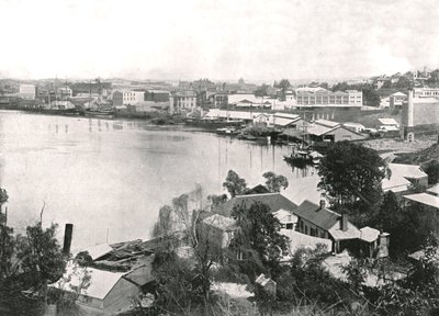 Widok na miasto i rzekę, Brisbane, Australia, 1895. autorstwa Unbekannt