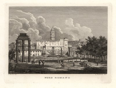 Widok na ruiny Forum Romanum, Foro Romano autorstwa Unbekannt