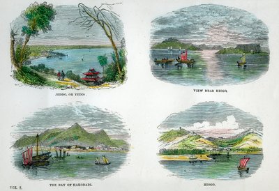 Widoki na główne miasta i porty Japonii, ok. 1880 autorstwa Unbekannt