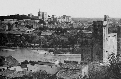 Villeneuve-Les-Avignon - Wieża Philippe-Le-Bel XIV w., Dolina Rodanu. Pałac autorstwa Unbekannt