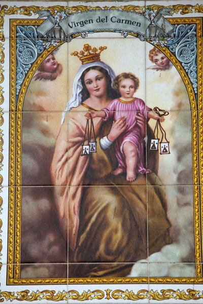 Mozaika Madonna z Carmen MalagaHiszpania autorstwa Unbekannt