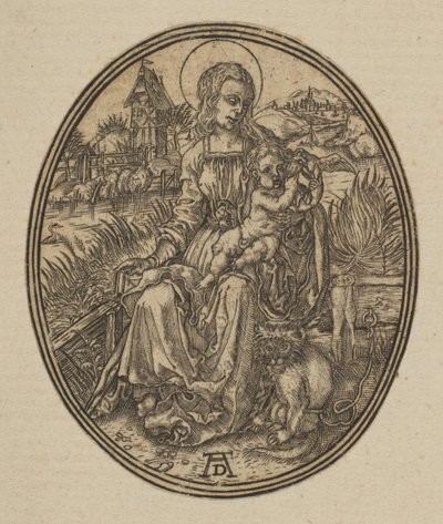 Virgin and Child with the Monkey rewers copy.n.d. autorstwa Unbekannt