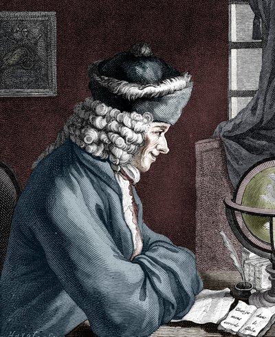 Voltaire, XVIII-wieczny francuski pisarz, dramaturg, satyryk i literat autorstwa Unbekannt