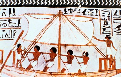Malowidło ścienne z grobowca Sennefera, Abydos, Starożytny Egipt, XVIII dynastia, ok. 1450 pne autorstwa Unbekannt