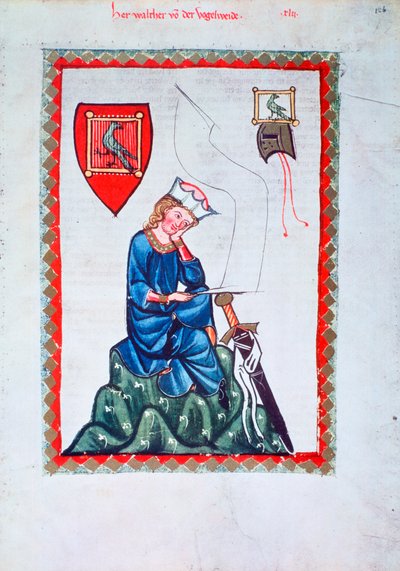 Walther von der Vogelweide, 1304-1340 autorstwa Unbekannt