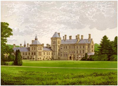 Walton Hall, Warwickshire, dom Baroneta Mordaunta, ok. 1880 r. autorstwa Unbekannt