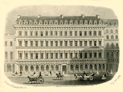 Hotel Waszyngton, Liverpool, 1874. autorstwa Unbekannt