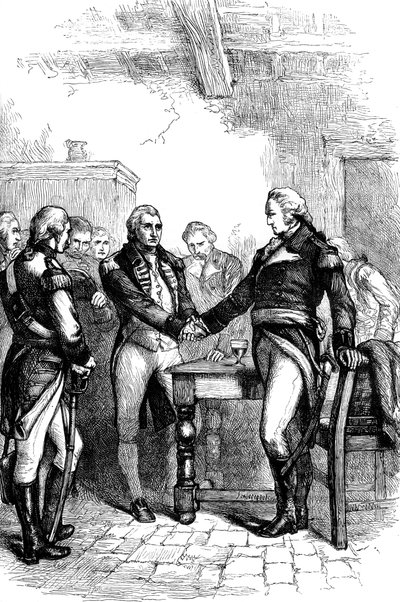 Waszyngton żegna się ze swoimi starymi towarzyszami, 1783 c1880 autorstwa Unbekannt