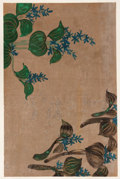 Rośliny wodne o niebieskich kwiatach, okres Edo, 1615-1868. autorstwa Unbekannt