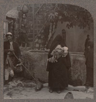 Cóż, Peters huse, Jaffa, c1900 autorstwa Unbekannt