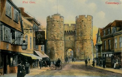 West Gate, Canterbury, koniec XIX-początek XX wieku. autorstwa Unbekannt