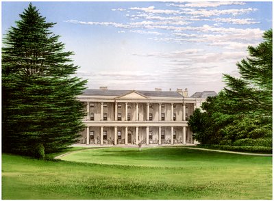 West Wycombe House, Buckinghamshire, dom Baroneta Dashwooda, ok. 1880 r. autorstwa Unbekannt