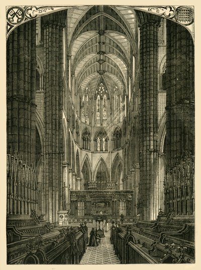 Opactwo Westminsterskie: Wnętrze chóru, 1881. autorstwa Unbekannt