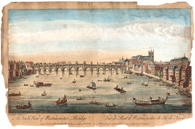 Most Westminsterski, Londyn, 1753 autorstwa Unbekannt