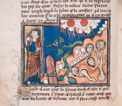 Kiedy powstaje, by zadrżała ziemia... Miniatura z: Apocalypse de Saint Jean, ok. 1320. autorstwa Unbekannt
