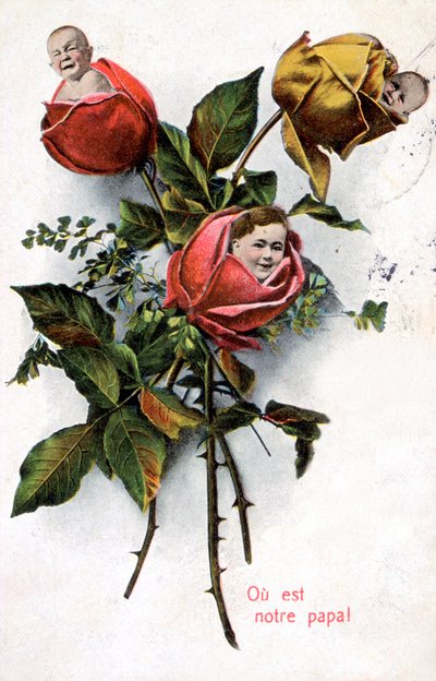 Gdzie jest nasz tata, pocztówka francuska, ok. 1900 autorstwa Unbekannt