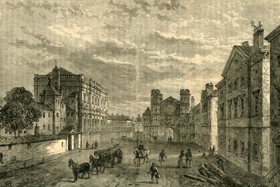 Whitehall, Patrząc w stronę bramy Holbeina, 1881. autorstwa Unbekannt