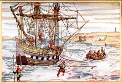 Statek Willem Barents wśród lodu Arktyki, 1594-1597 autorstwa Unbekannt