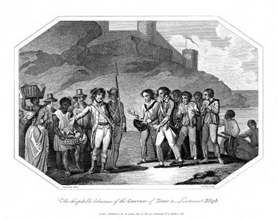 William Bligh, brytyjski oficer marynarki przyjęty przez gubernatora Timoru, 14 czerwca 1789 1802 autorstwa Unbekannt