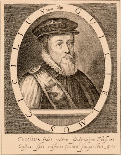 William Cecil, 1. baron Burghley 1520-1598, angielski mąż stanu, 1889 autorstwa Unbekannt