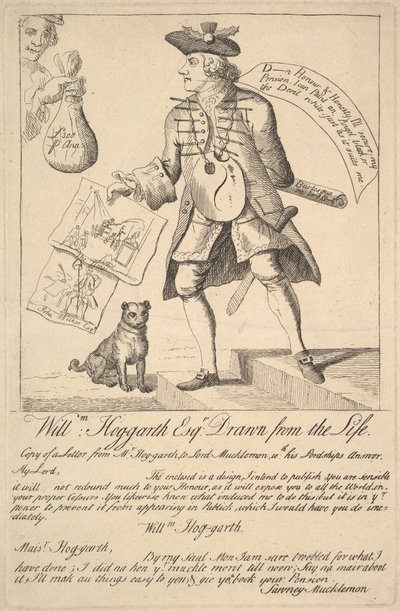 William Hog-garth Esq. Zaczerpnięty z życia, 1763. autorstwa Unbekannt