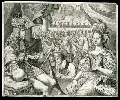 Wilhelm III i Maria II, król i królowa Wielkiej Brytanii i Irlandii, c1689 autorstwa Unbekannt