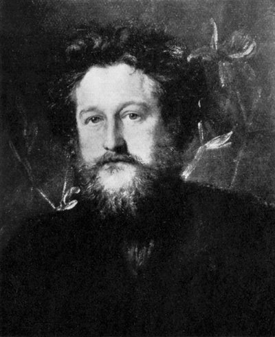 William Morris, angielski artysta, pisarz, socjalista i działacz, koniec XIX wieku, ok. 1920 autorstwa Unbekannt