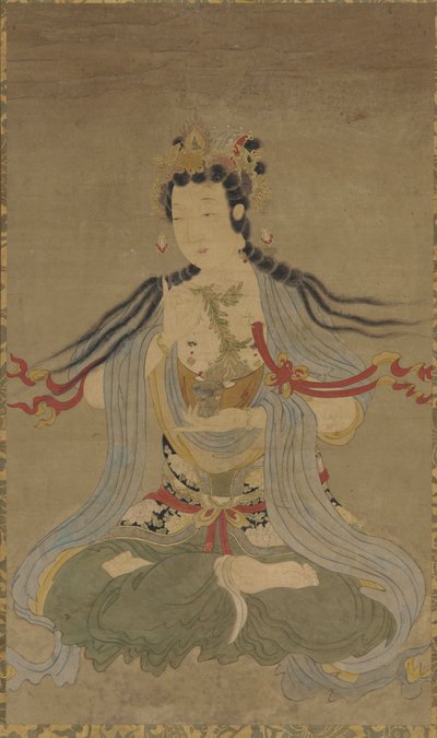 Gałąź wierzby Guanyin, dynastia Ming, XVII wiek. autorstwa Unbekannt