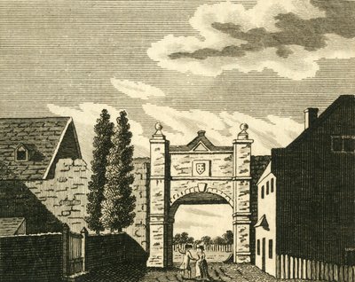 Wincheap Gate, w Canterbury, c1786. autorstwa Unbekannt