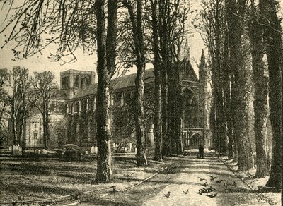 Katedra w Winchester , od strony północno-zachodniej, 1898. autorstwa Unbekannt