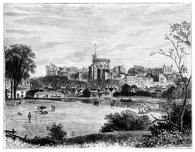 Zamek Windsor z Brocas Meadows, ok. 1888 r. autorstwa Unbekannt