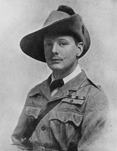 Winston Churchill w czasie swojego korespondenta wojennego, ok. 1899, 1945 r. autorstwa Unbekannt