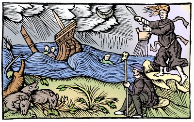 Czarownica podnosząca burzę, 1562 autorstwa Unbekannt
