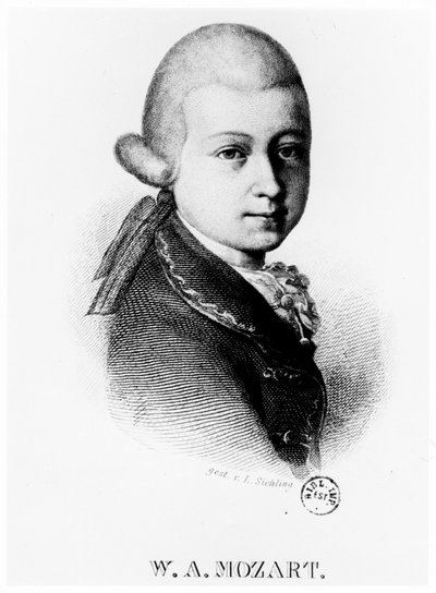 Wolfgang Amadeusz Mozart 1756-1791 w 1770 autorstwa Unbekannt