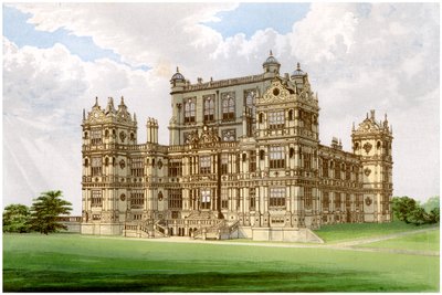 Wollaton Hall, Nottingham, Nottinghamshire, dom Lorda Middletona, ok. 1880 r. autorstwa Unbekannt