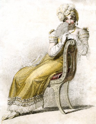 Kobieta z wachlarzem, c1750-1850 autorstwa Unbekannt