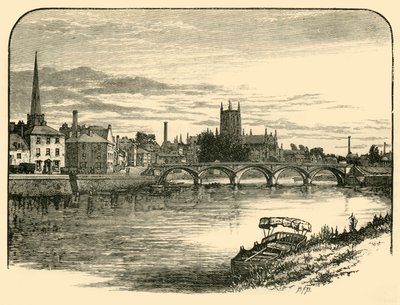 Worcester, z mostu kolejowego, 1898. autorstwa Unbekannt
