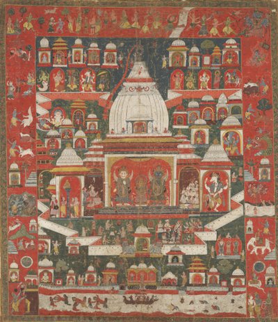 Kult Pana Jagannatha w jego świątyni w Puri, pierwsza połowa XVIII wieku. autorstwa Unbekannt