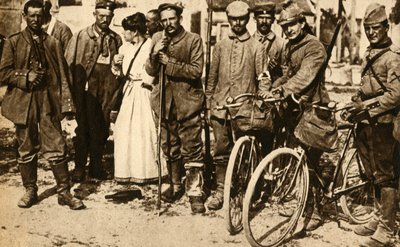 Rannymi więźniami niemieckimi opiekuje się Czerwony Krzyż, Francja, I wojna światowa, 1914-1918, 1933. autorstwa Unbekannt