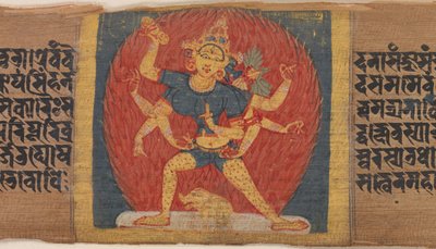 Gniewna Ośmioramienna i Trójtwarzowa Bogini Tara Marichi..., ca. 1090. autorstwa Unbekannt
