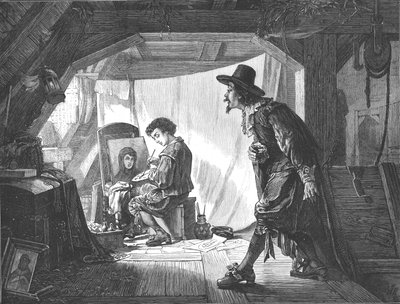 Młody Rubens zaskoczony przez swojego mistrza, Van Oorta, 1875. autorstwa Unbekannt
