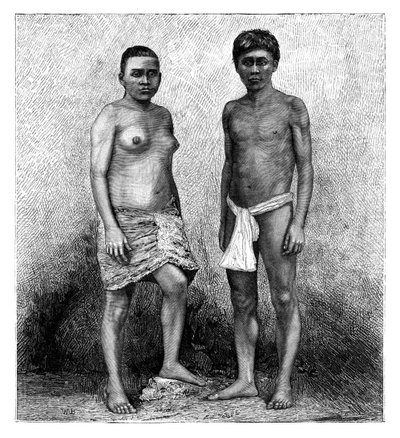 Młodzi Indianie Talamancas, Ameryka Środkowa, ok. 1890 r. autorstwa Unbekannt