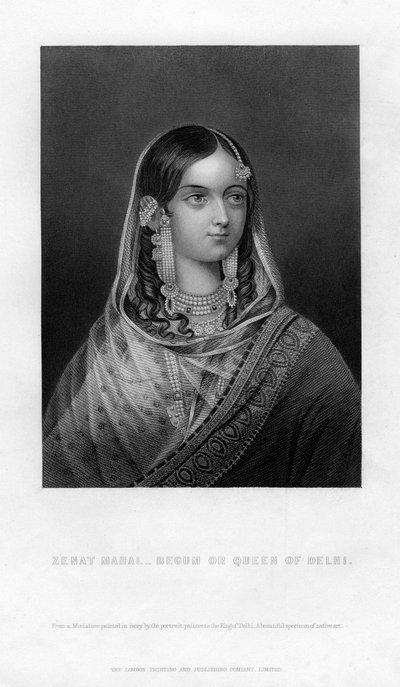Zenat Mahal - Begum lub Królowa Delhi, XIX wiek autorstwa Unbekannt