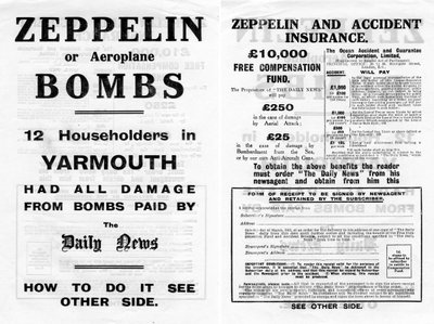 Reklama Zeppelin i ubezpieczenia wypadkowego, 1910 autorstwa Unbekannt