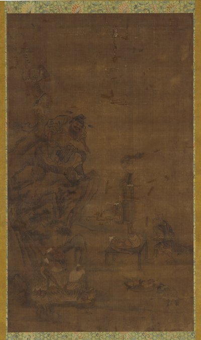Zhong Kui Oswajanie Pięciu Zaraz, XVI-XVII wiek. autorstwa Unbekannt
