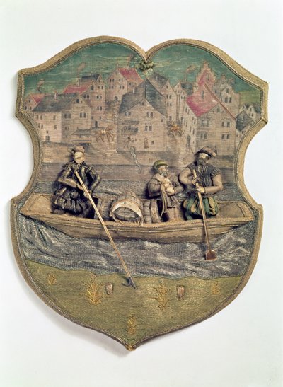 Haftowany symbol cechu wykonany przez Wolfa Poppa, Passau, ok.1574-5 autorstwa Unbekannt Unbekannt
