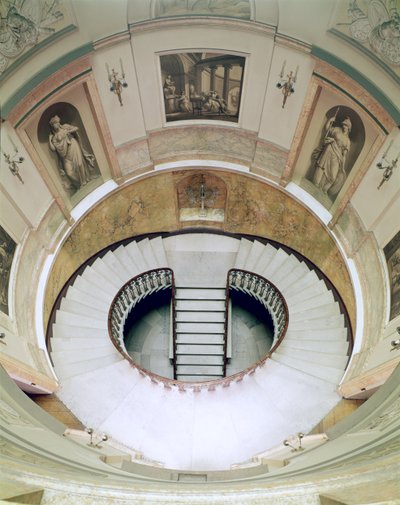 Home House, 20 Portman Square, Widok na klatkę schodową, zbudowany ok. 1776 przez Roberta Adama 1728-92, Londyn, Wielka Brytania zdjęcie autorstwa Unbekannt Unbekannt