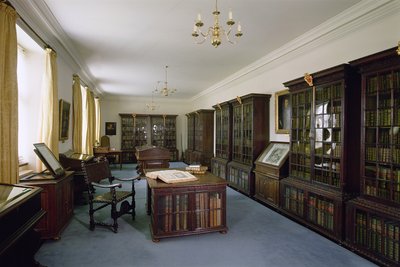 Widok wnętrza Biblioteki Pepys, Magdalene College, Cambridge autorstwa Unbekannt Unbekannt